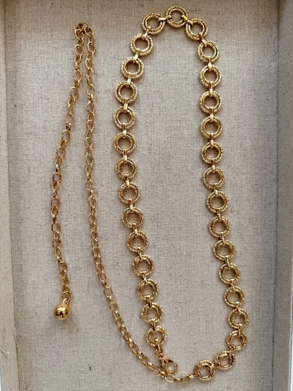 Gold Chain 42 inch Belt